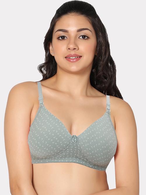 grey cotton blend push up bra - 21032302 - Very Small Image - 1