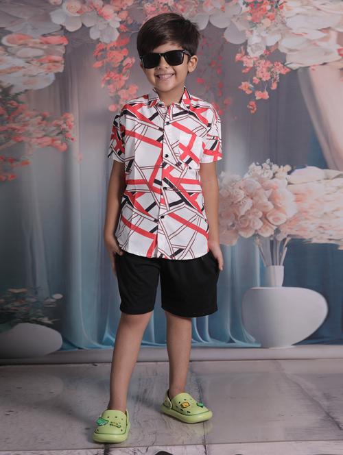 boys printed shorts & shirt set  - 21033493 - Very Small Image - 1