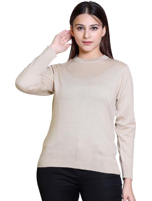 beige wool pullover - 21033749 - Very Small Image - 1