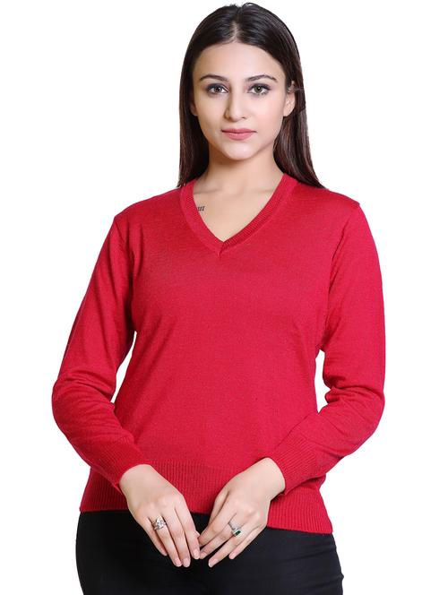 red wool pullover - 21033763 - Very Small Image - 1
