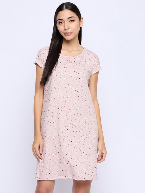 Women Printed Cotton Sleepshirt - 21034929 - Very Small Image - 1