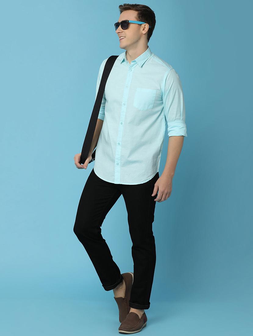 men solid cotton casual shirt - 21035567 - Standard Image - 4