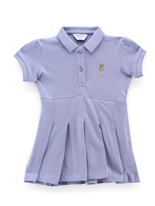 solid lavender pleated detailed frock - 21049196 - Very Small Image - 1