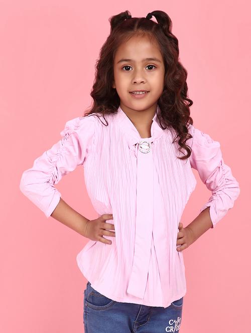 girls pink solid top - 21049606 - Very Small Image - 1