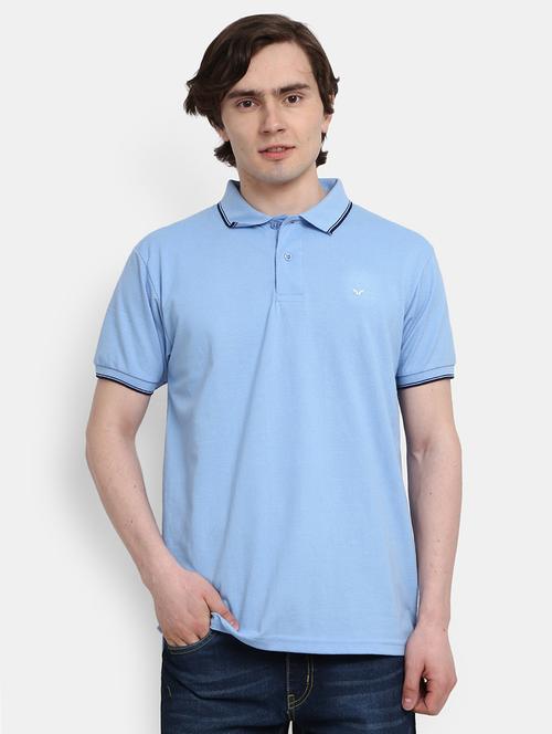 sky blue poly cotton tshirt - 21051656 - Very Small Image - 1
