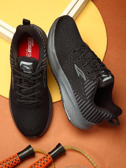 men lace up running sport shoes - 21053410 - Very Small Image - 1