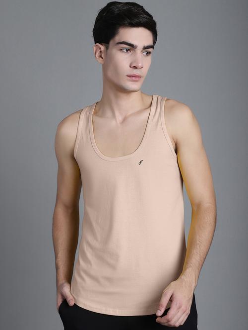 men solid sleeveless vest - 21056061 - Very Small Image - 1