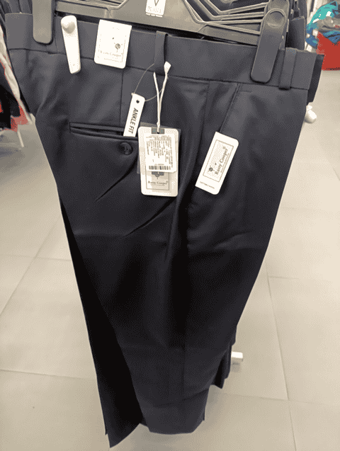 navy blue poly viscose formal trousers - 21056792 - Very Small Image - 1