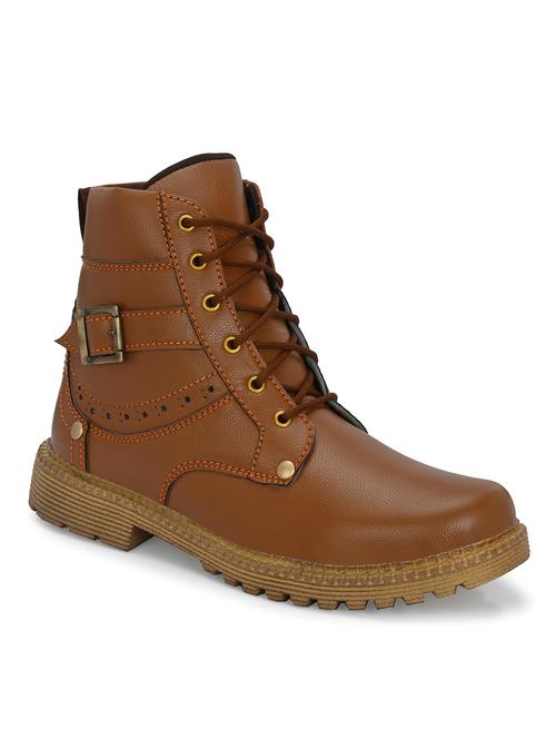 tan synthetic high ankle boots - 21057165 - Very Small Image - 1