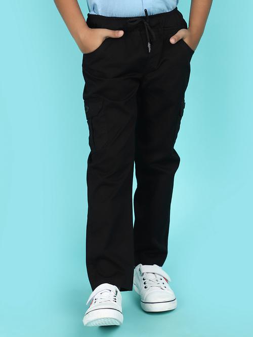 black cotton cargos trouser - 21058148 - Very Small Image - 1