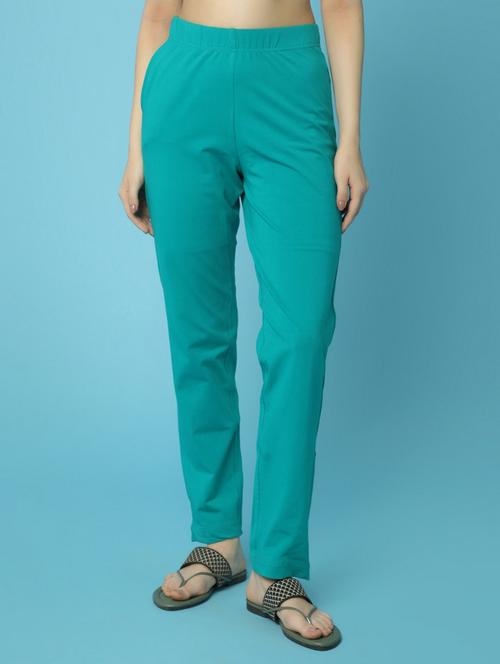 green cotton peg trouser - 21061650 - Very Small Image - 1
