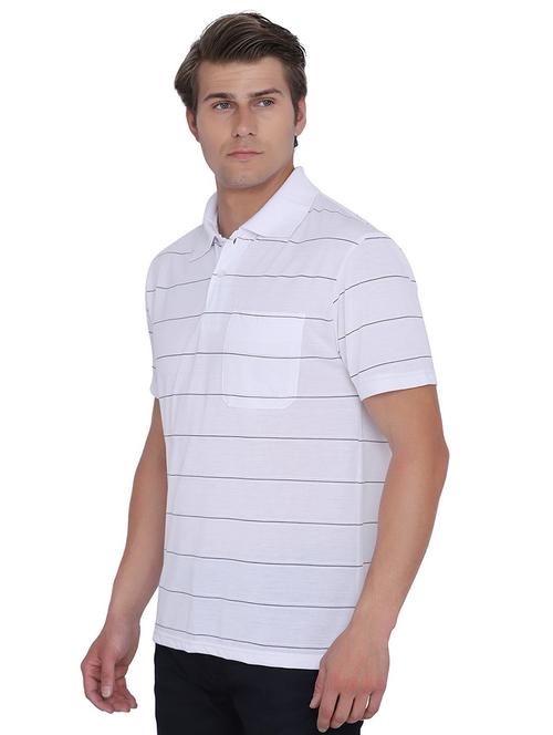 men striped short sleeve regular fit polo t-shirt - 21062464 - Very Small Image - 1