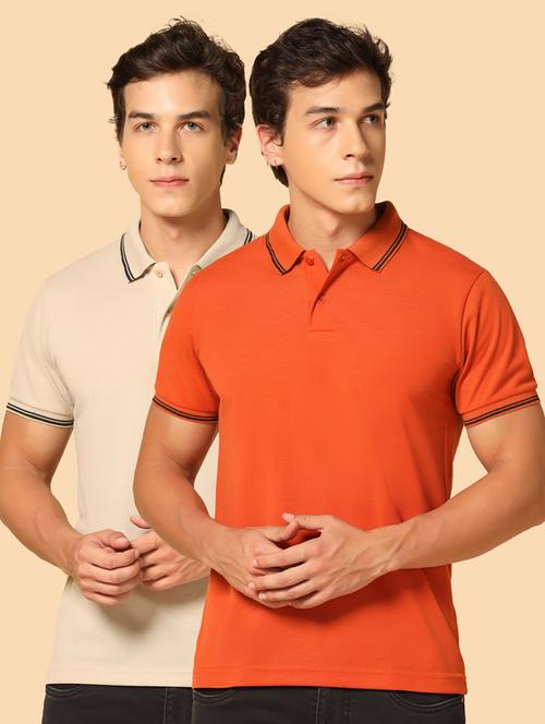 men multicolored solid set of 2 t-shirt - 21062643 - Very Small Image - 1