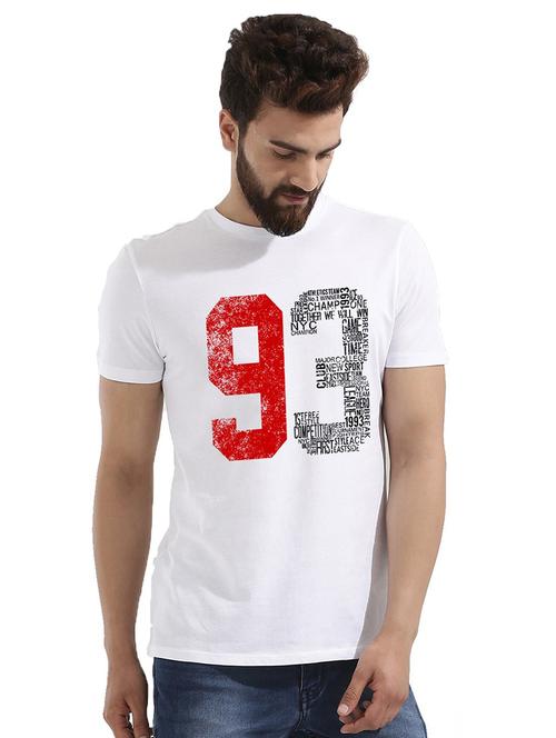 white cotton blend front print tshirt - 21064904 - Very Small Image - 1