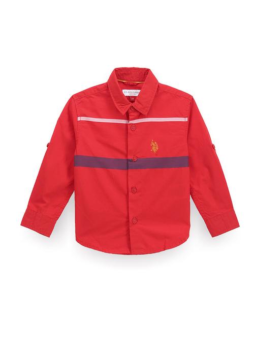 red striped printed detailed casual shirt - 21069001 - Very Small Image - 1