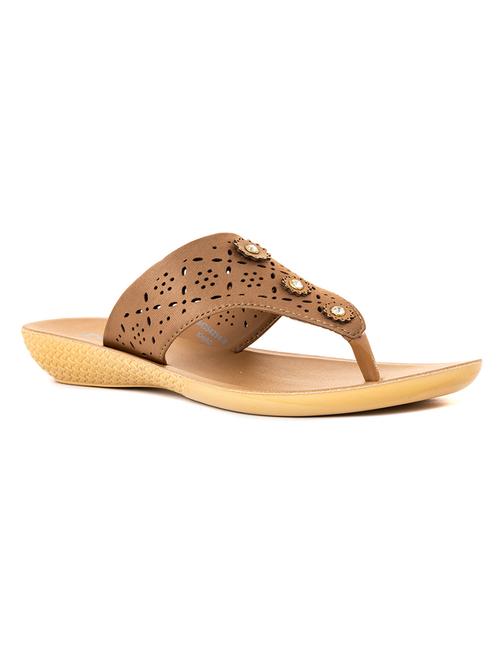 women khaki slip on sandal - 21069414 - Very Small Image - 1