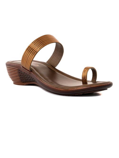 copper synthetic slip on sandals - 21069603 - Very Small Image - 1