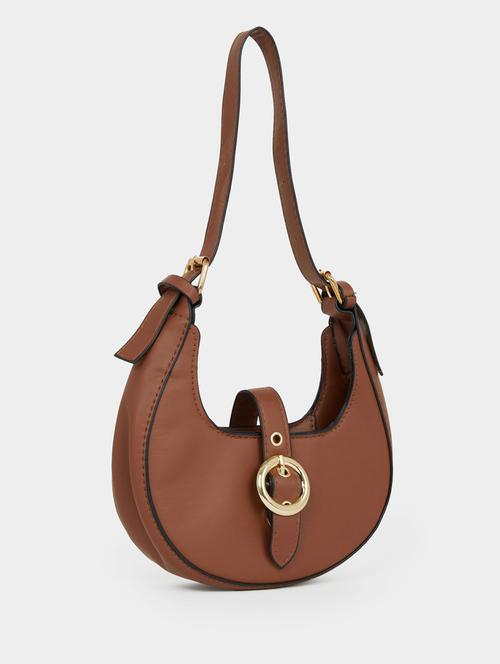brown leatherette (pu) handbag - 21071605 - Very Small Image - 1