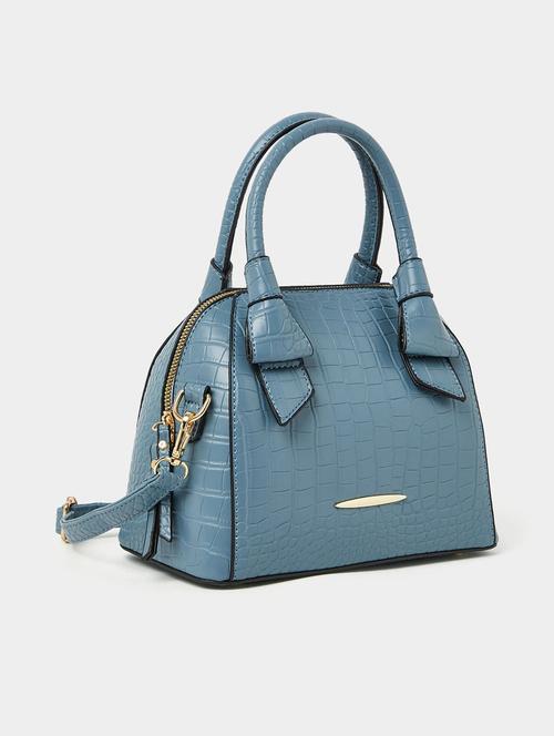 green leatherette (pu) textured handbag - 21071607 - Very Small Image - 1