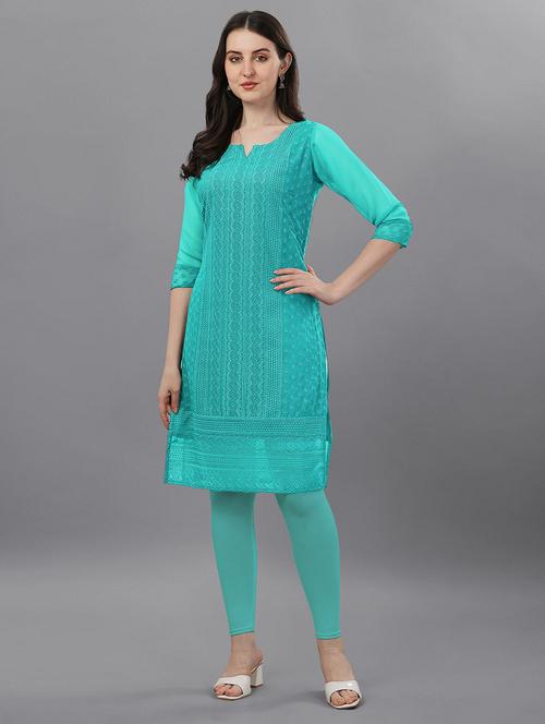 women embroidered straight kurta - 21072248 - Very Small Image - 1