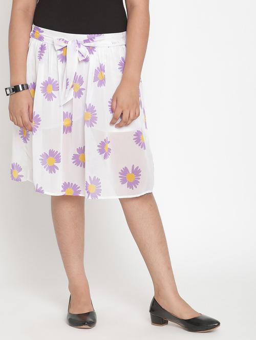 white crepe regular skirt - 21072285 - Very Small Image - 1