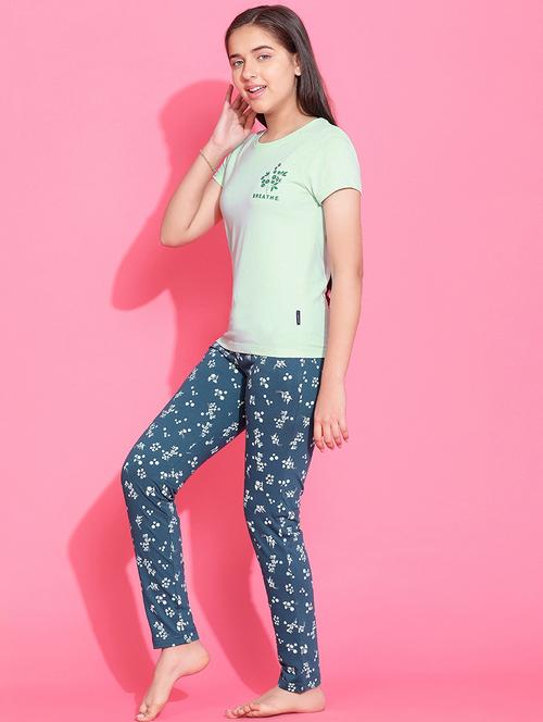 girls cotton pyjama nightwear set - 21073288 - Very Small Image - 1