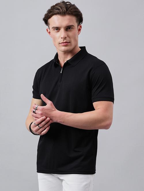 men solid short sleeve polo t-shirt - 21080477 - Very Small Image - 1