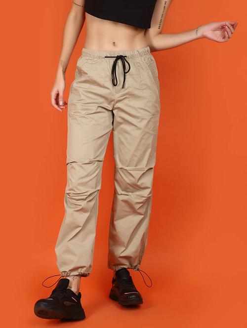 beige cotton casual trouser - 21082294 - Very Small Image - 1
