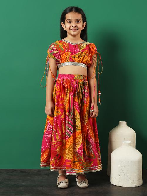 multi cotton lehenga choli - 21083071 - Very Small Image - 1