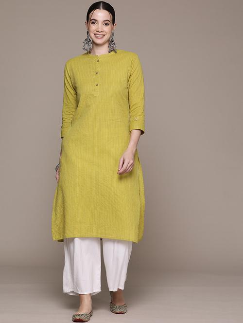 women roll up sleeve straight kurta - 21083551 - Very Small Image - 1