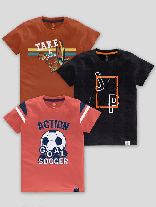 boys pack of 3 round neck t-shirts - 21099028 - Very Small Image - 1