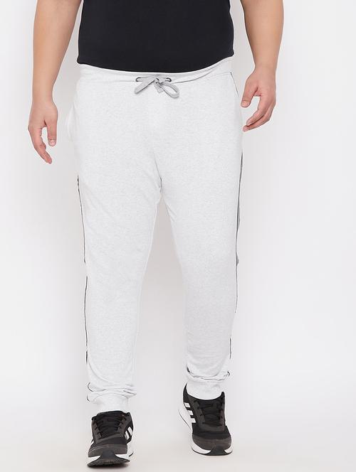 white cotton blend joggers track pant - 21099527 - Very Small Image - 1