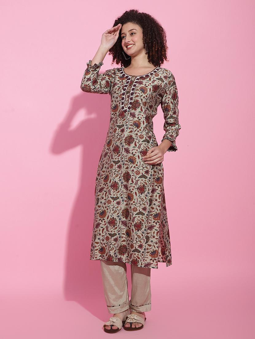 women three quarter sleeve suit set - 21102228 - Standard Image - 2