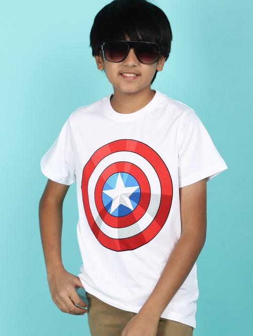 boys front print cotton t-shirt - 21102782 - Very Small Image - 1