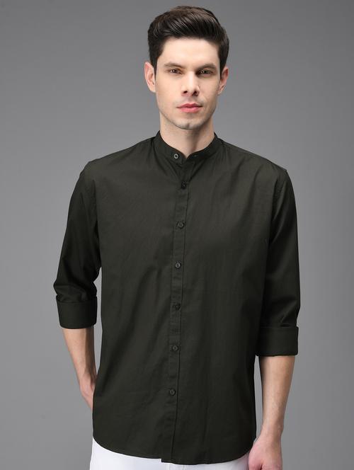 men solid long sleeve casual shirt - 21113556 - Very Small Image - 1