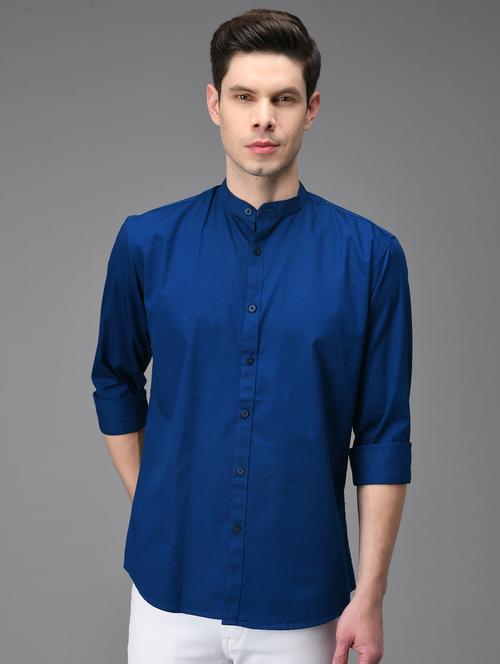 men solid long sleeve casual shirt - 21113572 - Very Small Image - 1