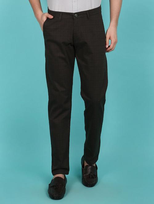 brown cotton casual trouser - 21130468 - Very Small Image - 1