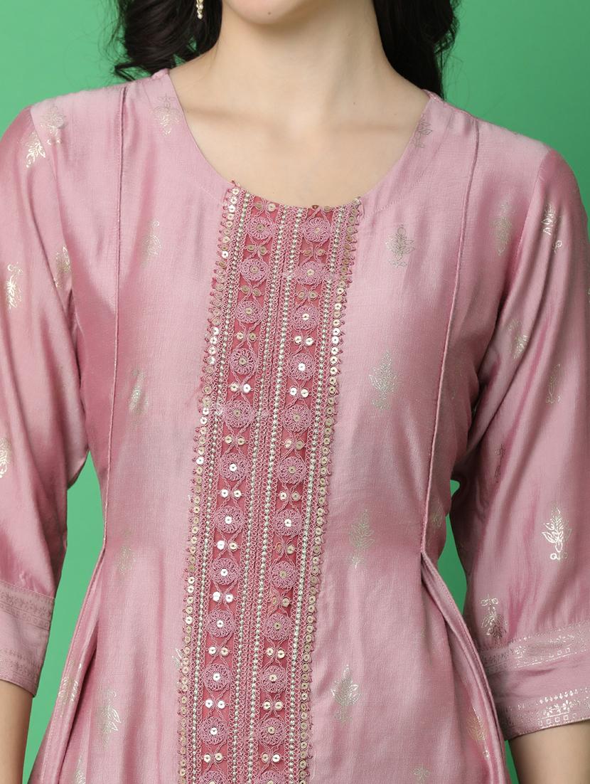 women three quarter sleeve straight kurta - 21131217 - Standard Image - 7