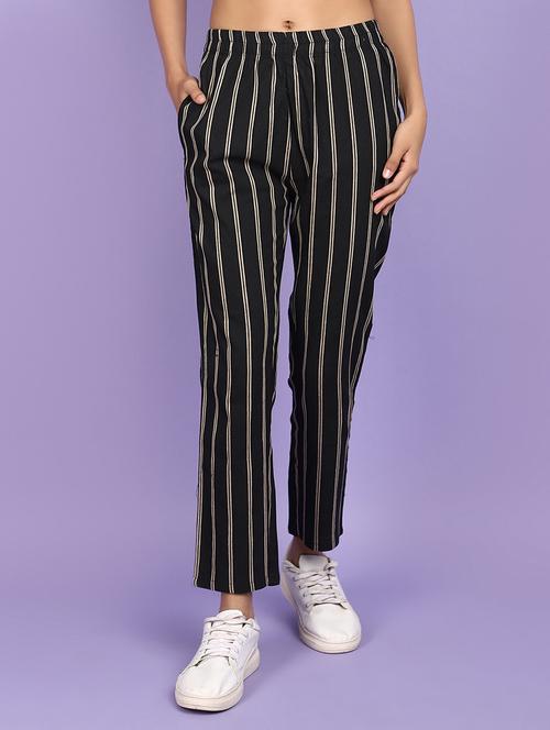 black cotton straight palazzo - 21131286 - Very Small Image - 1