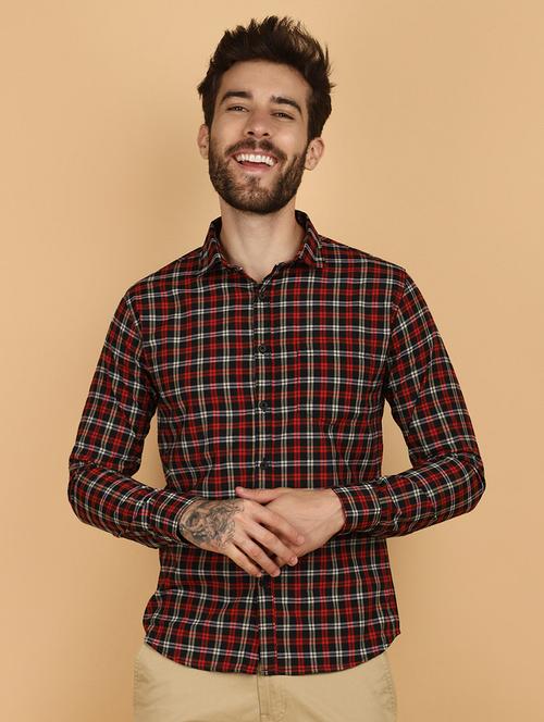 men checkered cotton casual shirt - 21132637 - Very Small Image - 1