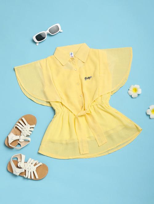 girls mustard solid tops - 21132652 - Very Small Image - 1