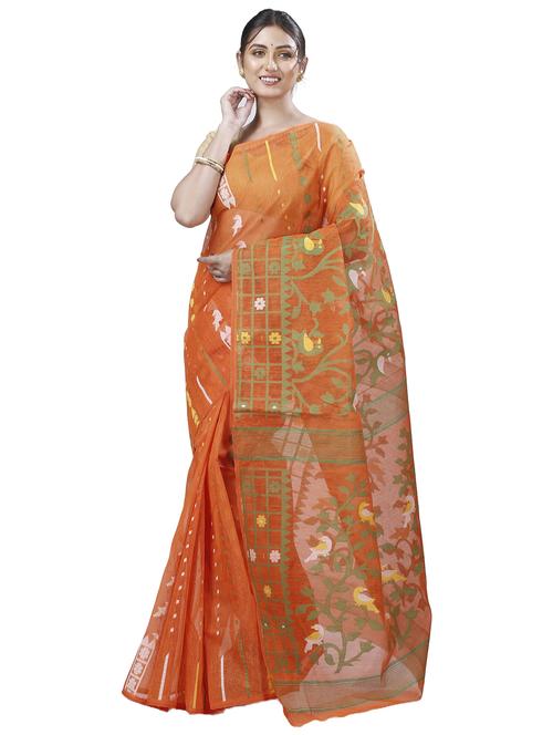 women self design jamdani saree - 21137359 - Very Small Image - 1