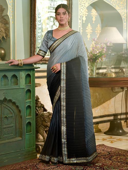 women embroidered saree with blouse - 21139688 - Very Small Image - 1