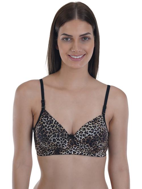 animal printed cotton blend regular bra - 21141083 - Very Small Image - 1