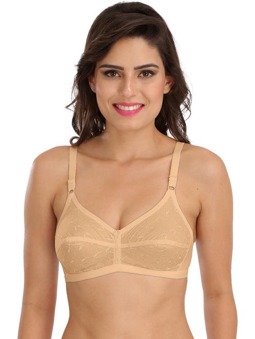 beige cotton blend regular bra - 21141406 - Very Small Image - 1