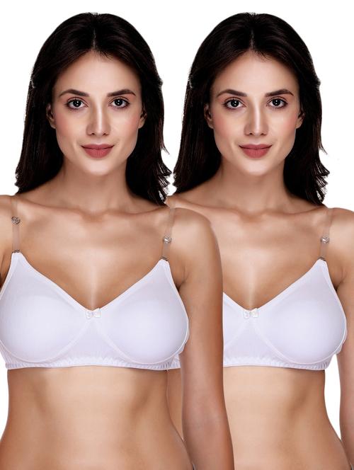 women pack of 2 solid t-shirt bra - 21141812 - Very Small Image - 1