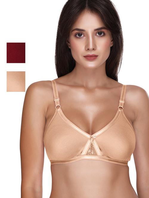women pack of 2 solid bra - 21141903 - Very Small Image - 1