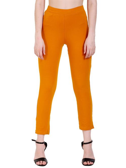 women orange solids flat front trouser - 21142354 - Very Small Image - 1