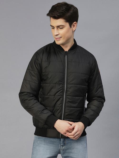 men solid long sleeve quilted jacket - 21143612 - Very Small Image - 1