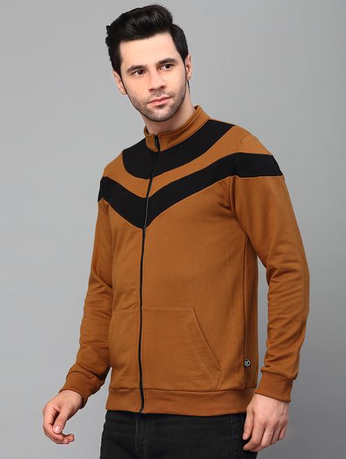 brown fleece casual jacket - 21143687 - Very Small Image - 1